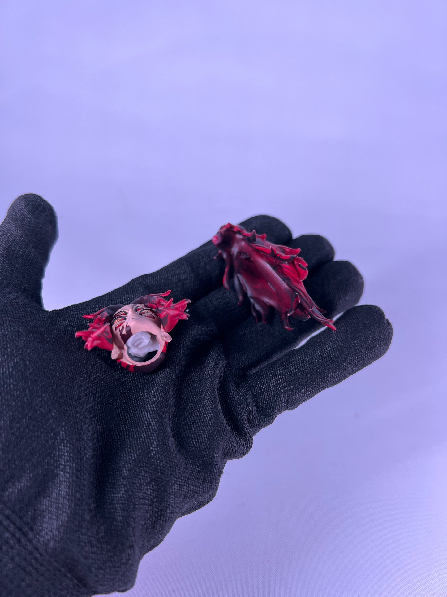 Tête sculptée de Kokushibo (peinte)