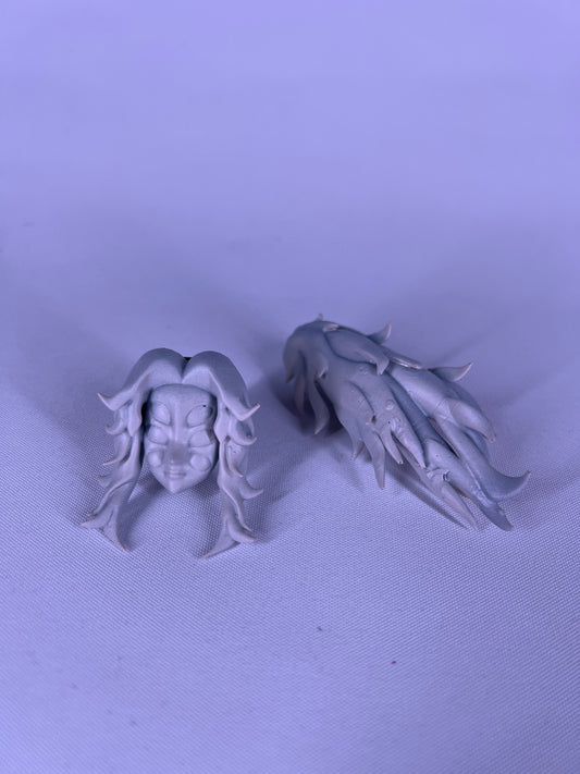 Tête sculptée de Kokushibo (apprêtée)