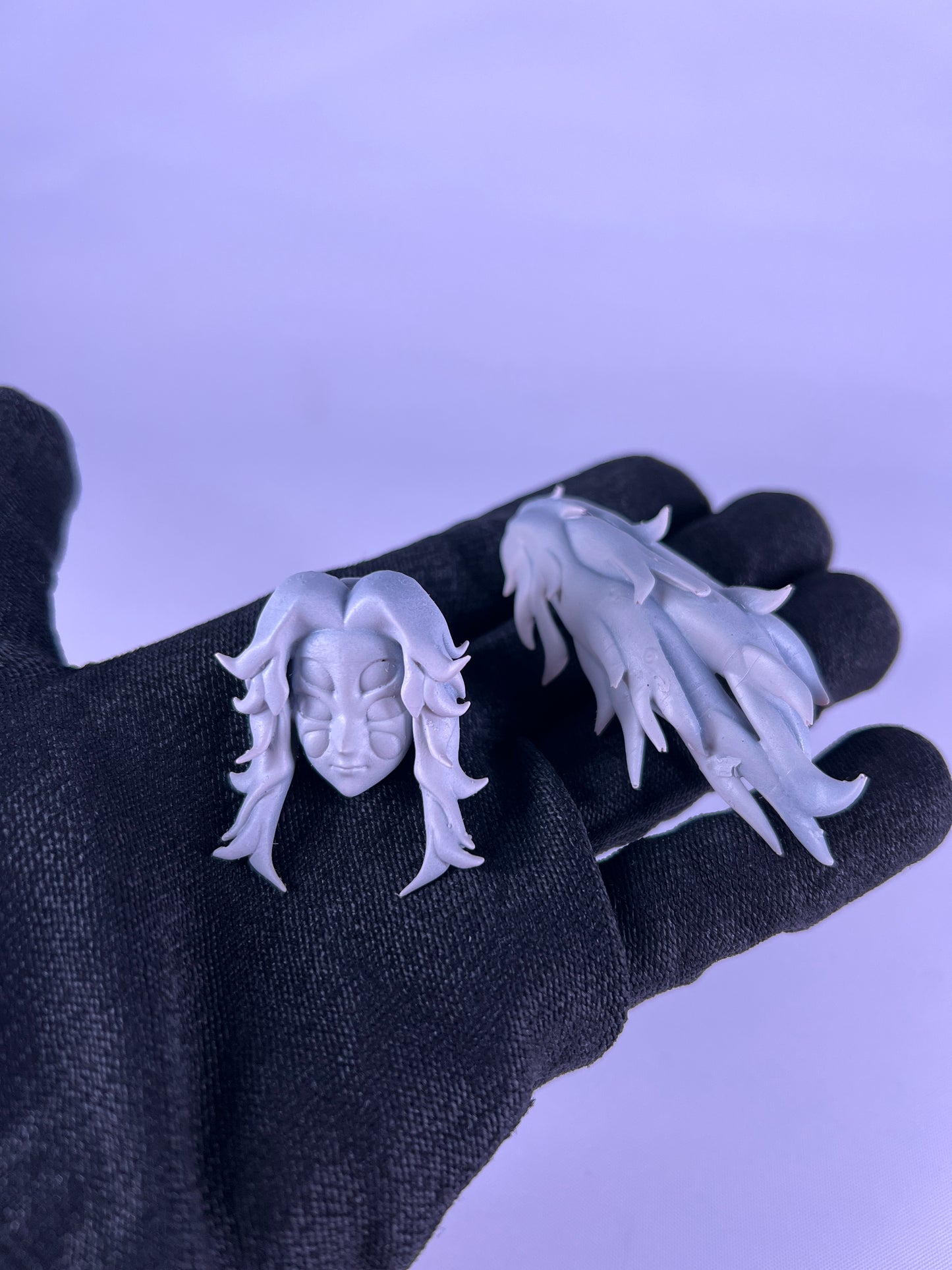 Tête sculptée de Kokushibo (apprêtée)